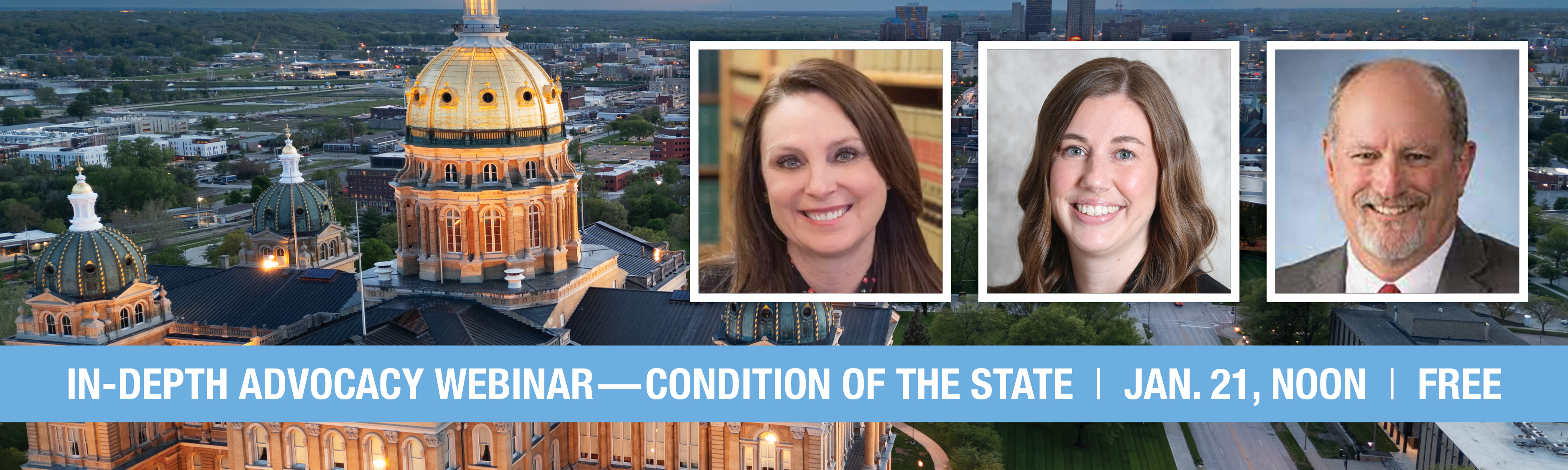 Register for a complimentary webinar on January 21, 2025, discussing the governor's annual Condition of the State address and preview of the 2025 legislative session.