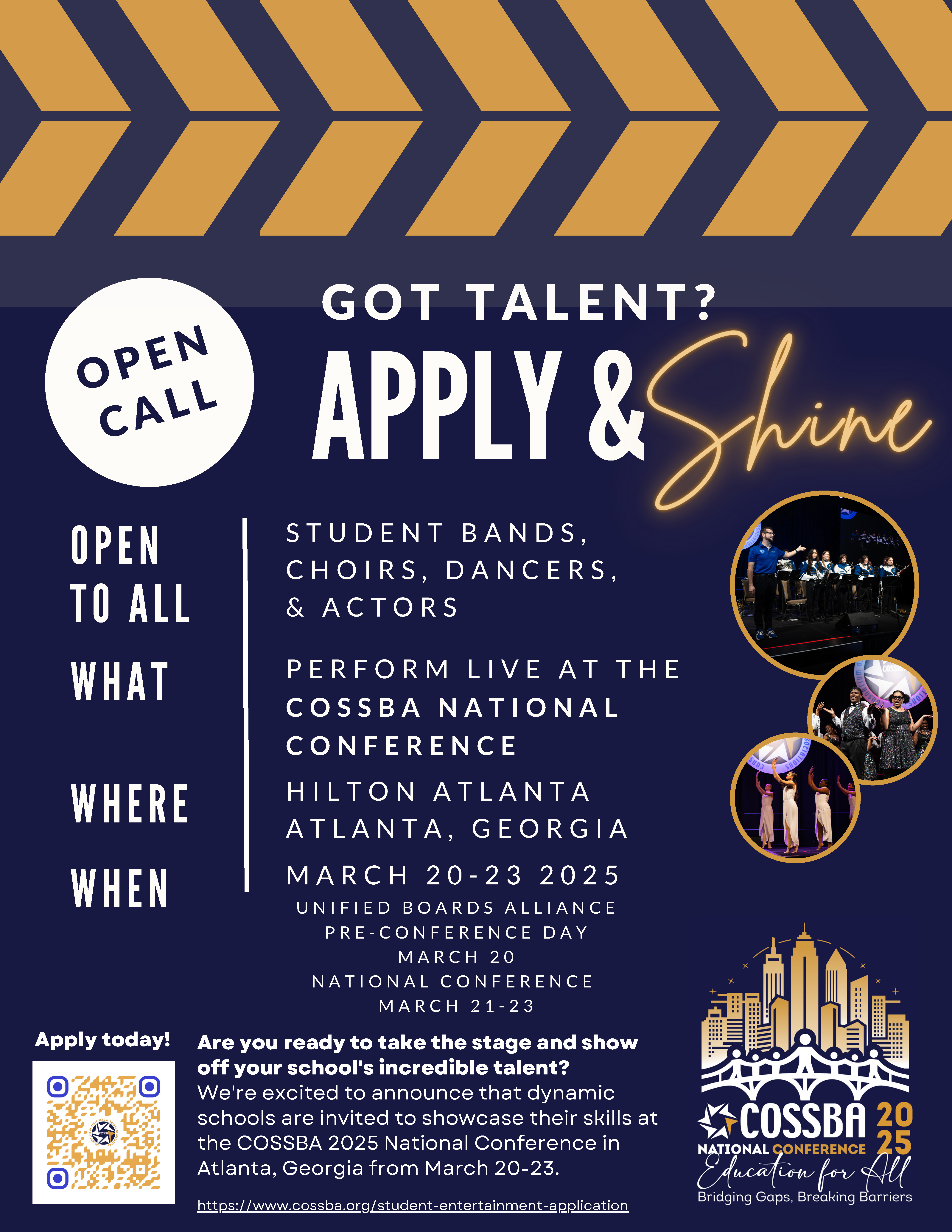 COSSBA Call for Student Talent